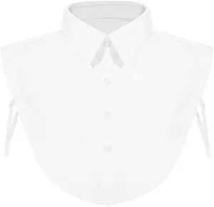 Fake Collar, Detachable White Faux Collar Women's Shirt Dickey Collars for Women & Men, Half Shirts Blouse Faux Collars Fake Collar, Detachable White Faux Collar Women's Shirt Dickey Collars for Women & Men, Half Shirts Blouse Faux Collars
