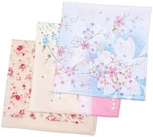 Giantree 3 Pcs Ladies Printing Floral Handkerchiefs, Women Floral Square Towel, 18" Pocket Square Towel, Cotton Women's Handkerchiefs Embroidery Ladies' Vintage Floral Handkerchiefs for Wedding Party Giantree 3 Pcs Ladies Printing Floral Handkerchiefs, Women Floral Square Towel, 18" Pocket Square Towel, Cotton Women's Handkerchiefs Embroidery Ladies' Vintage Floral Handkerchiefs for Wedding Party