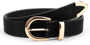 XMQBIEE Women's Leopard Print Belt Faux Fur Calf Hair with Gold Buckle Adjustable Waistband for Jeans Dresses Pants XMQBIEE Women's Leopard Print Belt Faux Fur Calf Hair with Gold Buckle Adjustable Waistband for Jeans Dresses Pants
