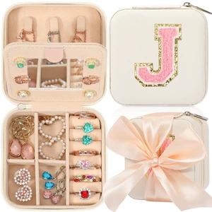 Travel Jewelry Case, White Travel Jewelry Box, Travel Jewelry Organizer, Travel Gifts for Women Girls, Jewelry Organizer Box, Birthday Gifts for Women, Christmas Gifts for Teens Girls - Initial J Travel Jewelry Case, White Travel Jewelry Box, Travel Jewelry Organizer, Travel Gifts for Women Girls, Jewelry Organizer Box, Birthday Gifts for Women, Christmas Gifts for Teens Girls - Initial J