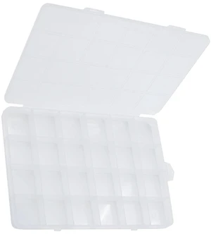 24 Grids Jewelry Organizer, 7.5 In x 5.2 In Fixed Clear Plastic Storage Box Earring Tool Small Items Containers (1) 24 Grids Jewelry Organizer, 7.5 In x 5.2 In Fixed Clear Plastic Storage Box Earring Tool Small Items Containers (1)