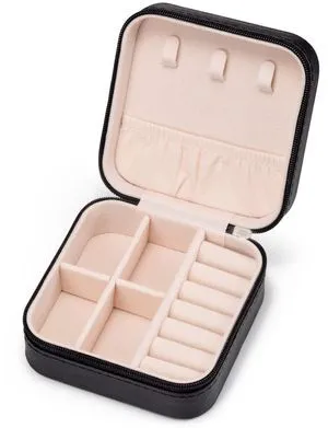 Mini Jewelry Travel Case,Small Jewelry Box,Traveling Jewelry Organizer,Portable Jewellery Storage Holder for Rings Earrings Necklace Bracelet Bangle Organizer,Boxes for Girls Women(PU-Black) Mini Jewelry Travel Case,Small Jewelry Box,Traveling Jewelry Organizer,Portable Jewellery Storage Holder for Rings Earrings Necklace Bracelet Bangle Organizer,Boxes for Girls Women(PU-Black)