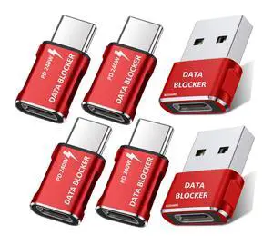 Data Blocker, USB C Data Blocker for iphone, Protect Against Juice Jacking | USB Data Blocker for Any Mobile Phone Charging, Refuse Hacking Guaranteed, 6-Pack Data Blocker, USB C Data Blocker for iphone, Protect Against Juice Jacking | USB Data Blocker for Any Mobile Phone Charging, Refuse Hacking Guaranteed, 6-Pack