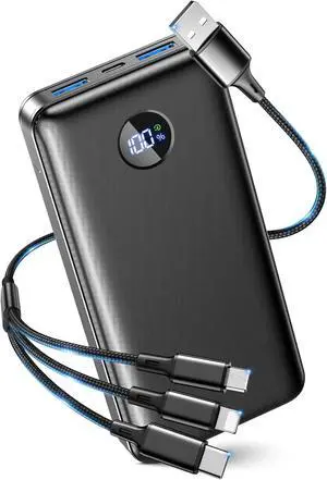 60000mAh 22.5W Fast Charge Portable Charger, for 5-Devices Power Bank | 45% Larger Capacity, 10 times for iPhone, with 3-in-1 Cable, External Battery Pack for Phones/iPad, Travel Camping Essential 60000mAh 22.5W Fast Charge Portable Charger, for 5-Devices Power Bank | 45% Larger Capacity, 10 times for iPhone, with 3-in-1 Cable, External Battery Pack for Phones/iPad, Travel Camping Essential