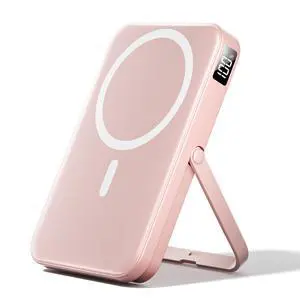 Power Bank for Magsafe Charger 10000mAh Portable Charger | PD 22.5W Fast Charge Foldable Stand Portable Charger, Wireless Charger for iPhone Series Travel Essential Coral Power Bank for Magsafe Charger 10000mAh Portable Charger | PD 22.5W Fast Charge Foldable Stand Portable Charger, Wireless Charger for iPhone Series Travel Essential Coral