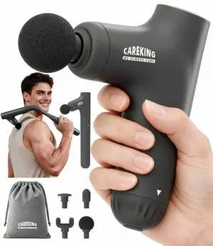3-in-1 Detachable Mini Massage Gun Deep Tissue with Extension Handle | Small & portable for gym office home, handheld back massager for pain relief, carry case, birthday gifts for him/her 3-in-1 Detachable Mini Massage Gun Deep Tissue with Extension Handle | Small & portable for gym office home, handheld back massager for pain relief, carry case, birthday gifts for him/her