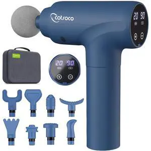 Massage Gun Deep Tissue, Fathers Day Dad Gifts, Muscle Massage Gun with 9 Attachment Heads 20 Speeds & Silent Brushless Motor for Pain Relief, Handheld Percussion Back Massager Gun Massage Gun Deep Tissue, Fathers Day Dad Gifts, Muscle Massage Gun with 9 Attachment Heads 20 Speeds & Silent Brushless Motor for Pain Relief, Handheld Percussion Back Massager Gun