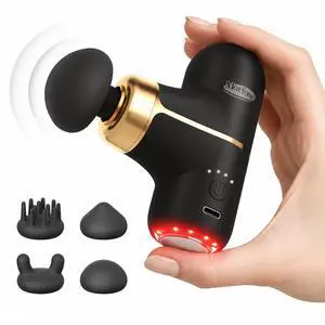 Super Mini Massage Gun with Heat & Red Light, 0.48 lb Travel Massage Gun | Palm-Sized Deep Tissues Percussion Muscle Massager 4 Heads 4 Speeds Compact Ultra-Quiet Type-C Charging for Home Office Black Super Mini Massage Gun with Heat & Red Light, 0.48 lb Travel Massage Gun | Palm-Sized Deep Tissues Percussion Muscle Massager 4 Heads 4 Speeds Compact Ultra-Quiet Type-C Charging for Home Office Black