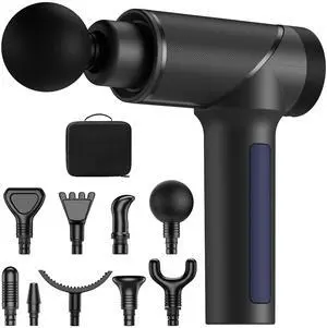 Massage Gun Deep Tissue,Handheld Percussion Muscle Massager for Back | Back Massage for Athletes for Pain Relief,Neck & Shoulder Massager with 6 Speed Levels & 9 Massage Heads,Gift for Men Women Massage Gun Deep Tissue,Handheld Percussion Muscle Massager for Back | Back Massage for Athletes for Pain Relief,Neck & Shoulder Massager with 6 Speed Levels & 9 Massage Heads,Gift for Men Women