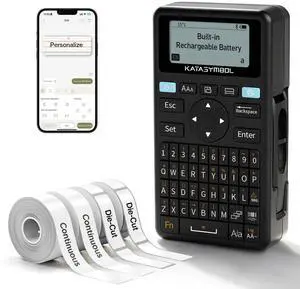 E11 Keyboard & Bluetooth Label Maker Machine with 4 Tapes | Rechargeable, Versatile App with 30+ Fonts and 660+ Icons, Minimal Margin, Inkless, for School, Home, Kitchen, Office E11 Keyboard & Bluetooth Label Maker Machine with 4 Tapes | Rechargeable, Versatile App with 30+ Fonts and 660+ Icons, Minimal Margin, Inkless, for School, Home, Kitchen, Office
