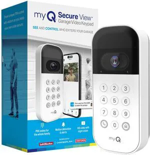 myQ Smart Garage Door Video Keypad with Wide-Angle Camera,Customizable PIN Codes,and Smartphone ControlTake Charge of Your Garage Access Works with Chamberlain, LiftMaster and Craftsman openers,White myQ Smart Garage Door Video Keypad with Wide-Angle Camera,Customizable PIN Codes,and Smartphone ControlTake Charge of Your Garage Access Works with Chamberlain, LiftMaster and Craftsman openers,White