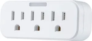 Outlet Extender, Guide Light, 3 Outlet Multi Plug Wall Power Splitter | 3 Prong Grounded Multiple Plug Wall Adapter, Electrical Expander, UL Safety Listed, White, 14494 Outlet Extender, Guide Light, 3 Outlet Multi Plug Wall Power Splitter | 3 Prong Grounded Multiple Plug Wall Adapter, Electrical Expander, UL Safety Listed, White, 14494