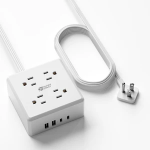 5Ft Extension Cord, Flat Plug Power Strip Surge Protector | 900J, 4 Outlets & 4 USB (2 USB-C) Charging Station for Nightstand, Office, College Dorm, Essentials, Hotel, RV, White 5Ft Extension Cord, Flat Plug Power Strip Surge Protector | 900J, 4 Outlets & 4 USB (2 USB-C) Charging Station for Nightstand, Office, College Dorm, Essentials, Hotel, RV, White