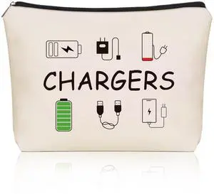 Cable Charger Makeup Bag,Charging Cord Electronics Accessories Travel Pouch | Canvas Tech Themed Cosmetic & Toiletry Organizer Case, Cute Christmas Birthday Gift for Women Teen Girls,Dorm Traveler Cable Charger Makeup Bag,Charging Cord Electronics Accessories Travel Pouch | Canvas Tech Themed Cosmetic & Toiletry Organizer Case, Cute Christmas Birthday Gift for Women Teen Girls,Dorm Traveler