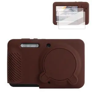 Silicone Case for Kodak PIXPRO FZ55 Case, Accessories for Kodak PIXPRO FZ55 Camera Case with 2 Pcs Screen Protectors, Detachable Lens Cover for PIXPRO FZ55 Camera,Coffee Silicone Case for Kodak PIXPRO FZ55 Case, Accessories for Kodak PIXPRO FZ55 Camera Case with 2 Pcs Screen Protectors, Detachable Lens Cover for PIXPRO FZ55 Camera,Coffee