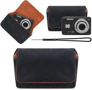 Camera Case for KODAK PIXPRO FZ55 / FZ45 Digital Camera, Black | Compact KODAK PIXPRO FZ55 FZ45 FZ53 Camera Case, Soft Leather Protective Small Camera Pouch Sleeve with Camera Wrist Strap Camera Case for KODAK PIXPRO FZ55 / FZ45 Digital Camera, Black | Compact KODAK PIXPRO FZ55 FZ45 FZ53 Camera Case, Soft Leather Protective Small Camera Pouch Sleeve with Camera Wrist Strap
