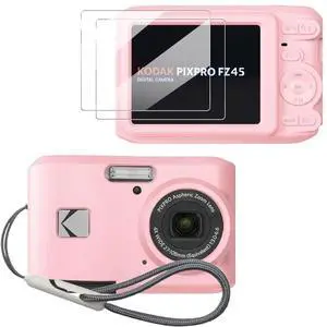 Case for Kodak PIXPRO FZ45 Case, Soft Silicone for Kodak PIXPRO FZ45 - Anti-Scratch Slim Fit Lightweight Protective - Pink Case for Kodak PIXPRO FZ45 Case, Soft Silicone for Kodak PIXPRO FZ45 - Anti-Scratch Slim Fit Lightweight Protective - Pink