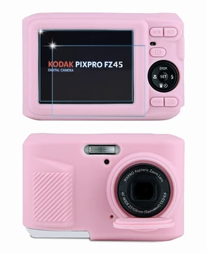 Case for Kodak PIXPRO FZ45 Camera, Kodak FZ45 Accessories - Pink | Kodak FZ45 Cover, Soft Silicone Protective Case, Anti-Scratch Shell with Removable Lens Cover, 2 Screen Protectors Case for Kodak PIXPRO FZ45 Camera, Kodak FZ45 Accessories - Pink | Kodak FZ45 Cover, Soft Silicone Protective Case, Anti-Scratch Shell with Removable Lens Cover, 2 Screen Protectors