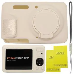 Case for Kodak PIXPRO FZ55, FZ55 accessories | Soft Silicone Protective Case Removable Lens Cover, Comes with 2 Screen Protectors and 1 Wrist Strap. (Misty White) Case for Kodak PIXPRO FZ55, FZ55 accessories | Soft Silicone Protective Case Removable Lens Cover, Comes with 2 Screen Protectors and 1 Wrist Strap. (Misty White)