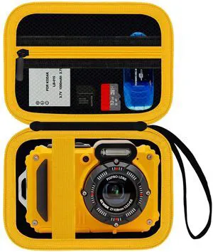 Carrying Case for KODAK PIXPRO WPZ2 Rugged Waterproof Digital Camera Bag | Underwater 1080P Full HD Photography Camera Case with Mesh Pocket for USB Cable, Battery & Adapter, Blackyellow(Case Only) Carrying Case for KODAK PIXPRO WPZ2 Rugged Waterproof Digital Camera Bag | Underwater 1080P Full HD Photography Camera Case with Mesh Pocket for USB Cable, Battery & Adapter, Blackyellow(Case Only)