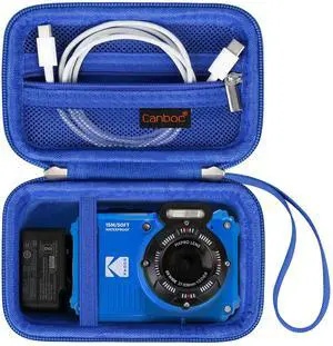 Carrying Case for Kodak PIXPRO WPZ2 Rugged Waterproof Digital Camera | WPZ2 Underwater Photography Camera Bag, Mesh Pocket fits USB Cable, Battery, Adapter, Blue (Case Only) Carrying Case for Kodak PIXPRO WPZ2 Rugged Waterproof Digital Camera | WPZ2 Underwater Photography Camera Bag, Mesh Pocket fits USB Cable, Battery, Adapter, Blue (Case Only)