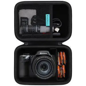 Camera Case for KODAK PIXPRO AZ405/AZ425/AZ255/AZ401/AZ528 Digital Camera, Vlogging Camera Hard Carrying Case Protective Travel Bag, Mesh Pocket for Battery, SD Card and USB Cable, Black Camera Case for KODAK PIXPRO AZ405/AZ425/AZ255/AZ401/AZ528 Digital Camera, Vlogging Camera Hard Carrying Case Protective Travel Bag, Mesh Pocket for Battery, SD Card and USB Cable, Black