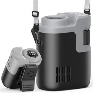 Clip-On Waist Fan, Wearable Personal Fan with Rechargeable Battery, 100-Speed Stepless Speed Control, Powerful High-Speed Airflow, Up to 35 Hours Runtime Clip-On Waist Fan, Wearable Personal Fan with Rechargeable Battery, 100-Speed Stepless Speed Control, Powerful High-Speed Airflow, Up to 35 Hours Runtime