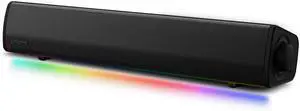 Sound Blaster GS3 Compact RGB Gaming Soundbar, Superwide, Black | RGB Gaming Soundbar, Bluetooth, USB-C, Under Monitor, PC, Console, Compact Design, Black Sound Blaster GS3 Compact RGB Gaming Soundbar, Superwide, Black | RGB Gaming Soundbar, Bluetooth, USB-C, Under Monitor, PC, Console, Compact Design, Black