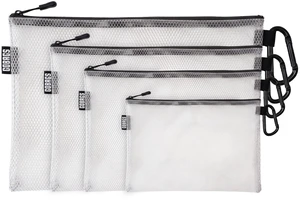 Air Production Multi-Size Clear Zipper Pouch (4Pack) Cable Organizer & Travel Gear Bag for Electronics, Camera Accessories, Tool Pouch & Small Tech Storage Air Production Multi-Size Clear Zipper Pouch (4Pack) Cable Organizer & Travel Gear Bag for Electronics, Camera Accessories, Tool Pouch & Small Tech Storage