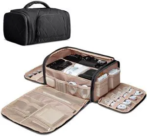 Cable Organizer Bag for Travel Cords & Chargers, Black | Fits Tech Accessories & Electronics, Storage Pouch for Home or Travel Cable Organizer Bag for Travel Cords & Chargers, Black | Fits Tech Accessories & Electronics, Storage Pouch for Home or Travel