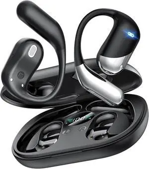Ultra Open Ear Headphones, Over Ear Bluetooth Bone Conduction Earbuds | Bluetooth 6.1, LED Digital Display, 60H Playtime, Live Translation, IP55, Secure Earhooks for Running, Cycling & Workout Ultra Open Ear Headphones, Over Ear Bluetooth Bone Conduction Earbuds | Bluetooth 6.1, LED Digital Display, 60H Playtime, Live Translation, IP55, Secure Earhooks for Running, Cycling & Workout