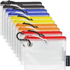 USB Cable Organizer Pouches, Color Coded Travel Cable Management Bags, 10 Pack USB Cable Organizer Pouches, Color Coded Travel Cable Management Bags, 10 Pack
