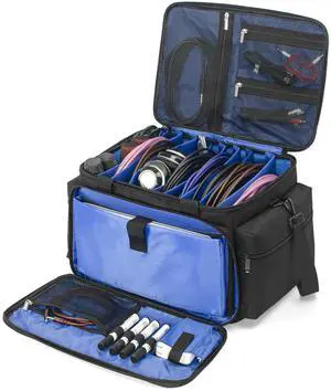 Cable File Bag with Dividers for Sound Instrument Accessories | 6 Detachable Dividers, DJ Gig Bag Cord Organizer Case for Laptop,DJ Gear,Music Equipment Accessories 15"x12"x12" Cable File Bag with Dividers for Sound Instrument Accessories | 6 Detachable Dividers, DJ Gig Bag Cord Organizer Case for Laptop,DJ Gear,Music Equipment Accessories 15"x12"x12"