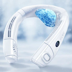 Neck Fan Cooling, Portable Neck Air Conditioner Fan That Blow Cold Air | Personal Ergonomic Neck Fan with Cooling Plate Type-C Rechargeable Wearable 3 Modes Gifts for Men Women Outdoor Indoor Travel Neck Fan Cooling, Portable Neck Air Conditioner Fan That Blow Cold Air | Personal Ergonomic Neck Fan with Cooling Plate Type-C Rechargeable Wearable 3 Modes Gifts for Men Women Outdoor Indoor Travel