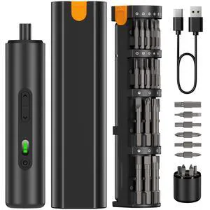 Electric Screwdriver Set, 35 in 1 Cordless Precision Electric Screwdriver | 3 Torque 3N.m, 300 RPM Power Screwdriver, Mini Magnetic Repair Tool Kit with LED Light, USB C for PC Computer Electronics Electric Screwdriver Set, 35 in 1 Cordless Precision Electric Screwdriver | 3 Torque 3N.m, 300 RPM Power Screwdriver, Mini Magnetic Repair Tool Kit with LED Light, USB C for PC Computer Electronics