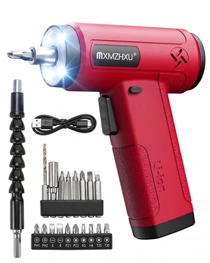 4V Cordless Electric Screwdriver, 22Pcs Small Power Screwdriver Set with LED Light, 320 RPM, 4 N.m Torque, 2000mAh Type-C Rechargeable, Lightweight for Furniture Assembly & Home Repair 4V Cordless Electric Screwdriver, 22Pcs Small Power Screwdriver Set with LED Light, 320 RPM, 4 N.m Torque, 2000mAh Type-C Rechargeable, Lightweight for Furniture Assembly & Home Repair