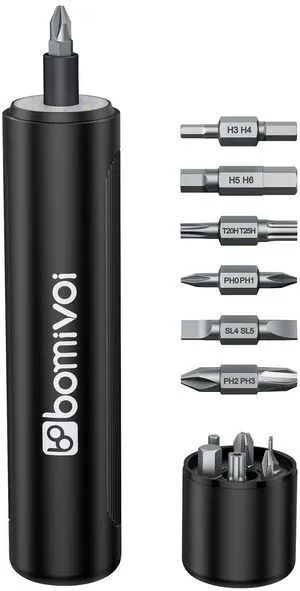 Electric Screwdriver, Rechargeable Cordless Power Screwdriver, 3 Torque Settings, Max 5 N.m, 1/4'' 6 Double-Ended Bits, 1500mAh Battery, LED Lights, Repair Tool for DIY Furniture Electronics Electric Screwdriver, Rechargeable Cordless Power Screwdriver, 3 Torque Settings, Max 5 N.m, 1/4'' 6 Double-Ended Bits, 1500mAh Battery, LED Lights, Repair Tool for DIY Furniture Electronics