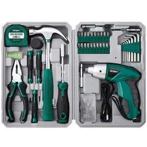 4V USB Electric Screwdriver Tool Kit for Home Repairs, Green | 42pc, fast assembly help, common screw bit selection, LED visibility, compact grip, quick household fixes, organized storage 4V USB Electric Screwdriver Tool Kit for Home Repairs, Green | 42pc, fast assembly help, common screw bit selection, LED visibility, compact grip, quick household fixes, organized storage