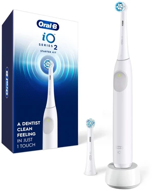 Rechargeable Electric Toothbrush, iO2 Starter Kit, 3 Cleaning Modes, Automatic Pressure Sensor to Protect Gums, 2 Brush Heads, Pure White Rechargeable Electric Toothbrush, iO2 Starter Kit, 3 Cleaning Modes, Automatic Pressure Sensor to Protect Gums, 2 Brush Heads, Pure White