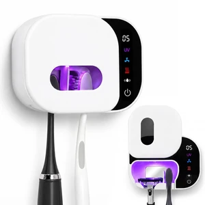 Toothbrush Cleaner Holder, Infrared Sensing & Drying with 2 Slots | Portable Toothbrush Covers Case, Wall Mounted Tooth Brush Holder with LED Smart Display & Hot Air Drying for Home Travel Toothbrush Cleaner Holder, Infrared Sensing & Drying with 2 Slots | Portable Toothbrush Covers Case, Wall Mounted Tooth Brush Holder with LED Smart Display & Hot Air Drying for Home Travel