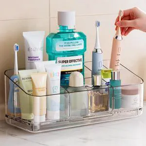 8 Slots Toothbrush Holders for Bathrooms with Detachable Dividers | Electric Toothbrush and Toothpaste Holder Wall Mounted with Drip Tray, Anti-Slip Bathroom Organizers and Storage 8 Slots Toothbrush Holders for Bathrooms with Detachable Dividers | Electric Toothbrush and Toothpaste Holder Wall Mounted with Drip Tray, Anti-Slip Bathroom Organizers and Storage