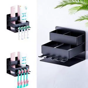 Electric Toothbrush Head Holder, Electric Toothbrush Holders Wall Mounted, Tooth Brush Holder for Bathrooms (Black) Electric Toothbrush Head Holder, Electric Toothbrush Holders Wall Mounted, Tooth Brush Holder for Bathrooms (Black)