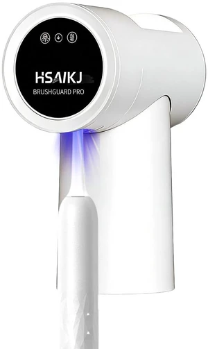 Wall Mounted Toothbrush Holder with Automatic Care Cycle, Heated Air Drying, UV Light Care, Magnetic Cup & Toothpaste Storage (White) Wall Mounted Toothbrush Holder with Automatic Care Cycle, Heated Air Drying, UV Light Care, Magnetic Cup & Toothpaste Storage (White)