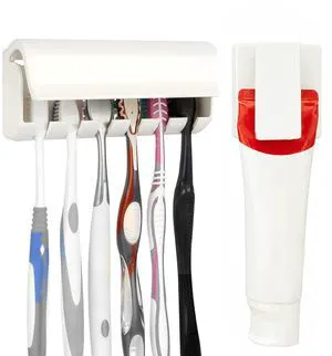 6 Slots Toothbrush Holder with Dustproof Cover & Toothpaste Clip, Plastic Self-Adhesive Brush Hanger for Shower, Compatible with Oral-B/Colgate Manual Toothbrush 6 Slots Toothbrush Holder with Dustproof Cover & Toothpaste Clip, Plastic Self-Adhesive Brush Hanger for Shower, Compatible with Oral-B/Colgate Manual Toothbrush