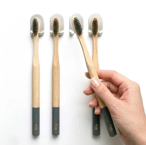 Aluminum Toothbrush Holder, Set of 4 Wall Mounted Self-Adhesive Clips, Anodized Finish for Quick-Dry Storage No Drilling Required Aluminum Toothbrush Holder, Set of 4 Wall Mounted Self-Adhesive Clips, Anodized Finish for Quick-Dry Storage No Drilling Required