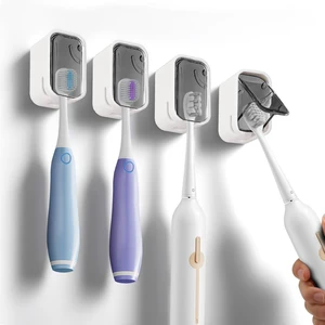 4 Pack Adhesive Wall Mount Toothbrush Holder - Waterproof Bathroom & Shower Organizer, No Drill Stick On Hanger for Manual/Electric Toothbrushes, Space Saving Storage Solution 4 Pack Adhesive Wall Mount Toothbrush Holder - Waterproof Bathroom & Shower Organizer, No Drill Stick On Hanger for Manual/Electric Toothbrushes, Space Saving Storage Solution