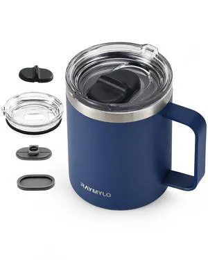 Insulated Travel Coffee Mug with Handle, Coffee Tumbler Cup 12oz | Detachable Lid for Thoroughly Clean, Thermal Cup with Double-Wall Stainless Steel Vacuum Insulation, Spill Proof & BPA Free Insulated Travel Coffee Mug with Handle, Coffee Tumbler Cup 12oz | Detachable Lid for Thoroughly Clean, Thermal Cup with Double-Wall Stainless Steel Vacuum Insulation, Spill Proof & BPA Free