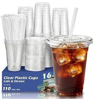 110 Pack 16 oz Disposable Clear Plastic Cups with Lids and Straws | To Go,BPA-Free,Heavy Duty,Leak-Resistant,for Iced Coffee,Cold Drink,Smoothie,Matcha,Juice,Dirty Soda,Party,Medium Size,Bulk 110 Pack 16 oz Disposable Clear Plastic Cups with Lids and Straws | To Go,BPA-Free,Heavy Duty,Leak-Resistant,for Iced Coffee,Cold Drink,Smoothie,Matcha,Juice,Dirty Soda,Party,Medium Size,Bulk