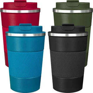 4 Pack Insulated Coffee Mug with Lid 12oz Travel Coffee Tumbler Stainless Steel Reusable Coffee Cups Thermal Coffee Mug for Hot and Iced Cold Drinks, Multicolor 4 Pack Insulated Coffee Mug with Lid 12oz Travel Coffee Tumbler Stainless Steel Reusable Coffee Cups Thermal Coffee Mug for Hot and Iced Cold Drinks, Multicolor