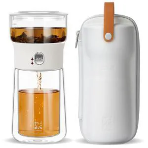 Modern Glass Infuser Pot, One Touch Tea Maker for Loose Leaf Tea | Glass Teapot with Infuser, Magic Tea Infuser with 6.7oz Insulated Mug and Portable Case for Tea Lovers Gifts Modern Glass Infuser Pot, One Touch Tea Maker for Loose Leaf Tea | Glass Teapot with Infuser, Magic Tea Infuser with 6.7oz Insulated Mug and Portable Case for Tea Lovers Gifts